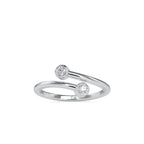 SKU: 0082 (10K) Open Wrap Diamond Ring in Rose Gold.