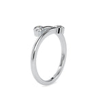 SKU: 0082 (10K) Open Wrap Diamond Ring in Rose Gold.