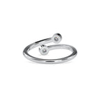 SKU: 0082 (14K) Open Wrap Diamond Ring in Rose Gold.