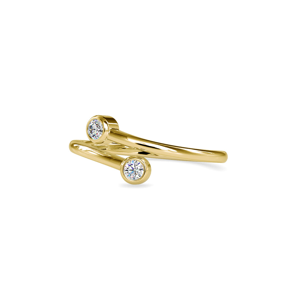 SKU: 0082 (22K) Open Wrap Diamond Ring in Rose Gold.