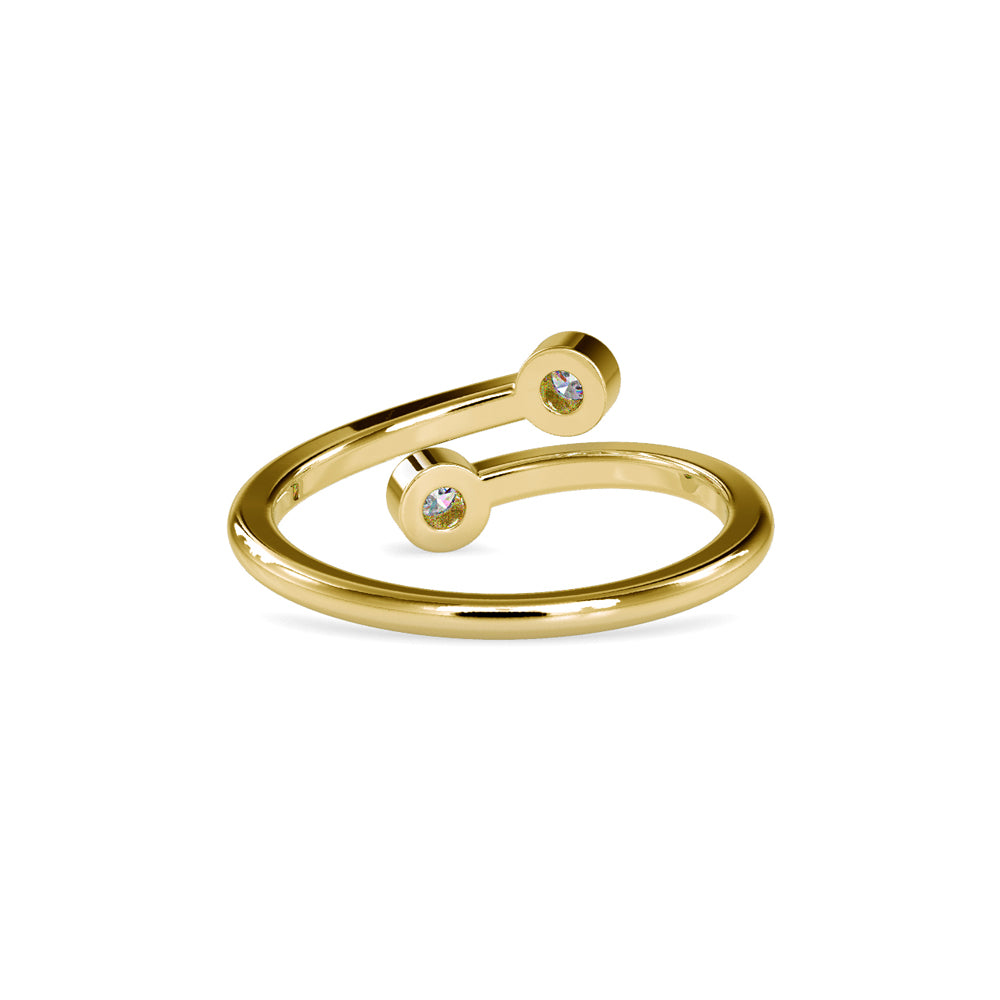 SKU: 0082 (22K) Open Wrap Diamond Ring in Rose Gold.