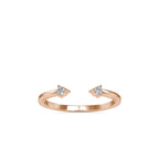 SKU: 0083 (22K) Dual stone Horseshoe Ring In Rose Gold.