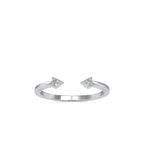 SKU: 0083 (14K) Dual stone Horseshoe Ring In Rose Gold.