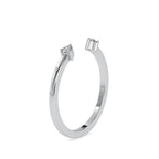 SKU: 0083 (14K) Dual stone Horseshoe Ring In Rose Gold.