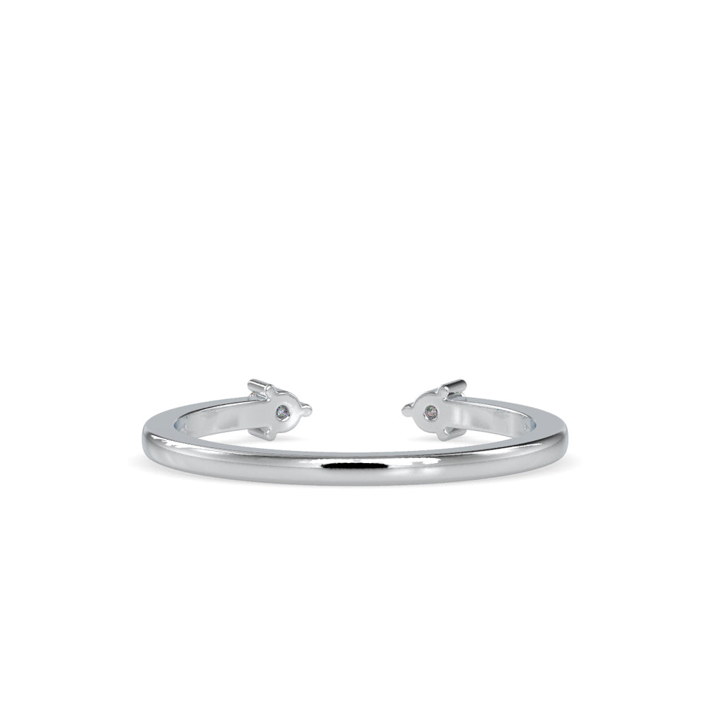 SKU: 0083 (10K) Dual stone Horseshoe Ring In Rose Gold.