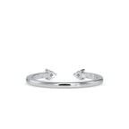 SKU: 0083 (10K) Dual stone Horseshoe Ring In Rose Gold.