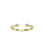 SKU: 0083 (22K) Dual stone Horseshoe Ring In Rose Gold.