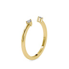 SKU: 0083 (10K) Dual stone Horseshoe Ring In Rose Gold.