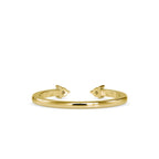 SKU: 0083 (10K) Dual stone Horseshoe Ring In Rose Gold.