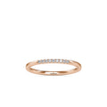 SKU: 0084 (14K) Dainty Diamond Bead-setting Wedding Band in Rose Gold.