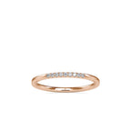 SKU: 0084 (14K) Dainty Diamond Bead-setting Wedding Band in Rose Gold.