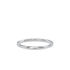 SKU: 0084 (18K) Dainty Diamond Bead-setting Wedding Band in Rose Gold.