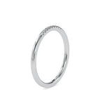 SKU: 0084 (10K) Dainty Diamond Bead-setting Wedding Band in Rose Gold.