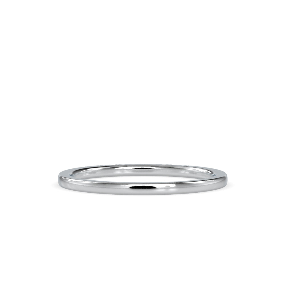 SKU: 0084 (14K) Dainty Diamond Bead-setting Wedding Band in Rose Gold.