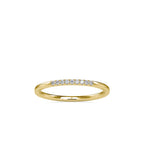 SKU: 0084 (10K) Dainty Diamond Bead-setting Wedding Band in Rose Gold.