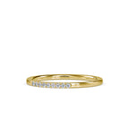 SKU: 0084 (18K) Dainty Diamond Bead-setting Wedding Band in Rose Gold.