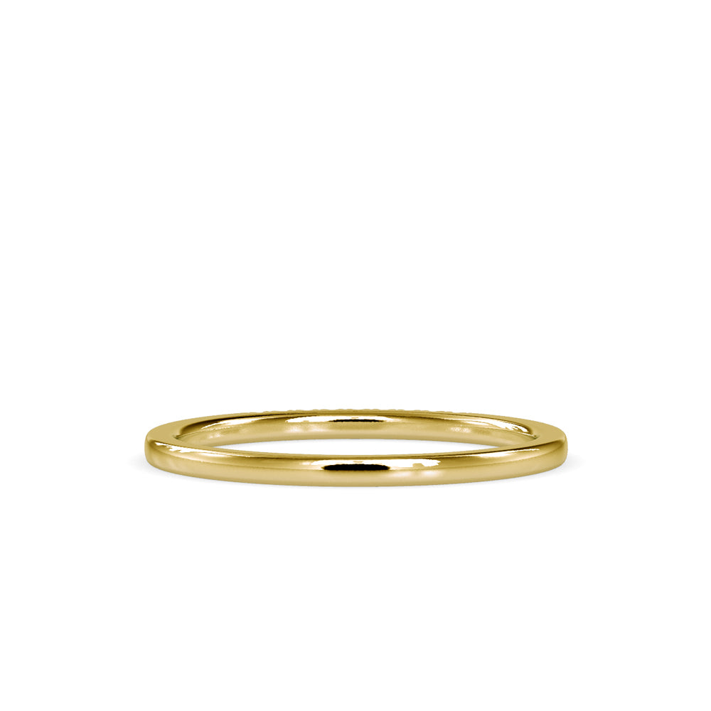 SKU: 0084 (14K) Dainty Diamond Bead-setting Wedding Band in Rose Gold.