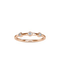 SKU: 0085 (22K) Minimalist Three-stone Ring in Rose Gold.