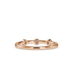 SKU: 0085 (10K) Minimalist Three-stone Ring in Rose Gold.