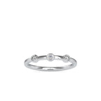 SKU: 0085 (10K) Minimalist Three-stone Ring in Rose Gold.