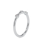 SKU: 0085 (18K) Minimalist Three-stone Ring in Rose Gold.
