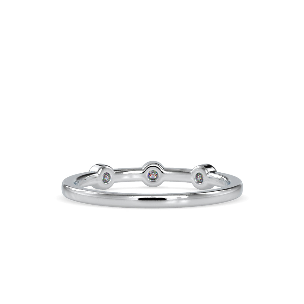 SKU: 0085 (18K) Minimalist Three-stone Ring in Rose Gold.