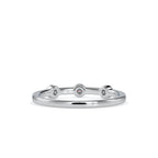 SKU: 0085 (10K) Minimalist Three-stone Ring in Rose Gold.