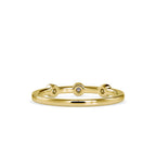 SKU: 0085 (22K) Minimalist Three-stone Ring in Rose Gold.