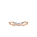 SKU: 0086 (10K) The Chevron Band in Rose Gold.