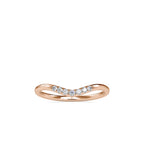 SKU: 0086 (14K) The Chevron Band in Rose Gold.