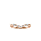 SKU: 0087 (14K) The Chevron Band in Rose Gold.