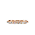 SKU: 0088 (14K) Petite Diamond Wedding Band in Rose Gold.