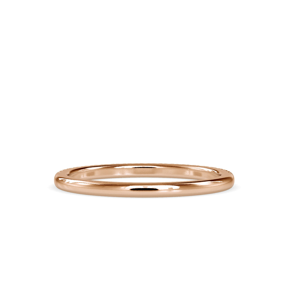 SKU: 0088 (14K) Petite Diamond Wedding Band in Rose Gold.