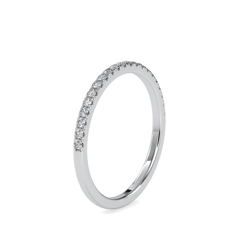 SKU: 0088 (14K) Petite Diamond Wedding Band in Rose Gold.