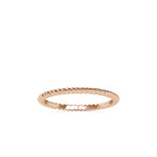 SKU: 0089 (18K) Petite Rope Ring in Rose Gold.