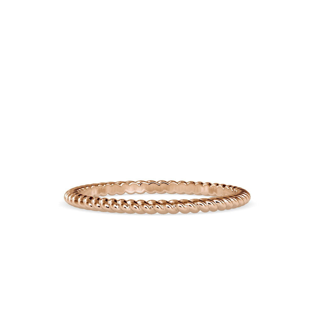 SKU: 0089 (22K) Petite Rope Ring in Rose Gold.