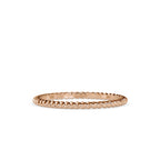 SKU: 0089 (22K) Petite Rope Ring in Rose Gold.