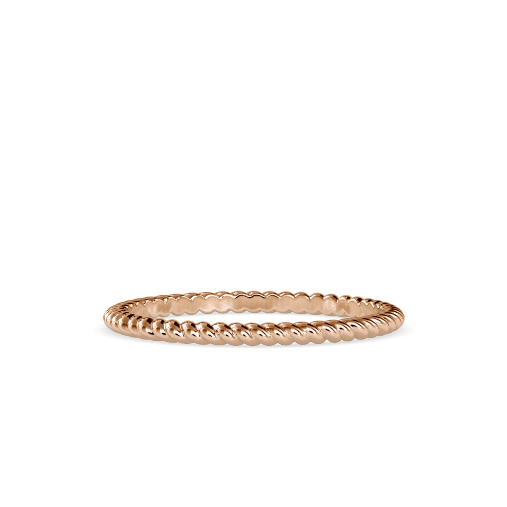 SKU: 0089 (22K) Petite Rope Ring in Rose Gold.