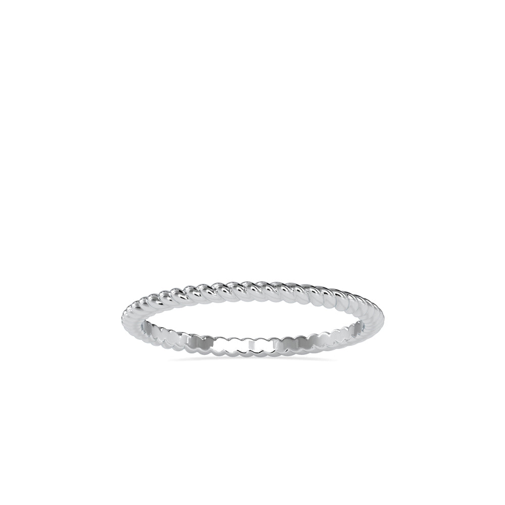 SKU: 0089 (14K) Petite Rope Ring in Rose Gold.