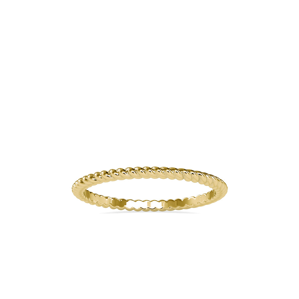 SKU: 0089 (22K) Petite Rope Ring in Rose Gold.