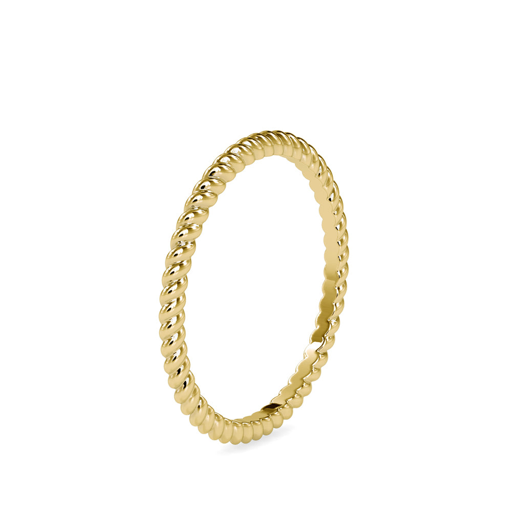 SKU: 0089 (18K) Petite Rope Ring in Rose Gold.