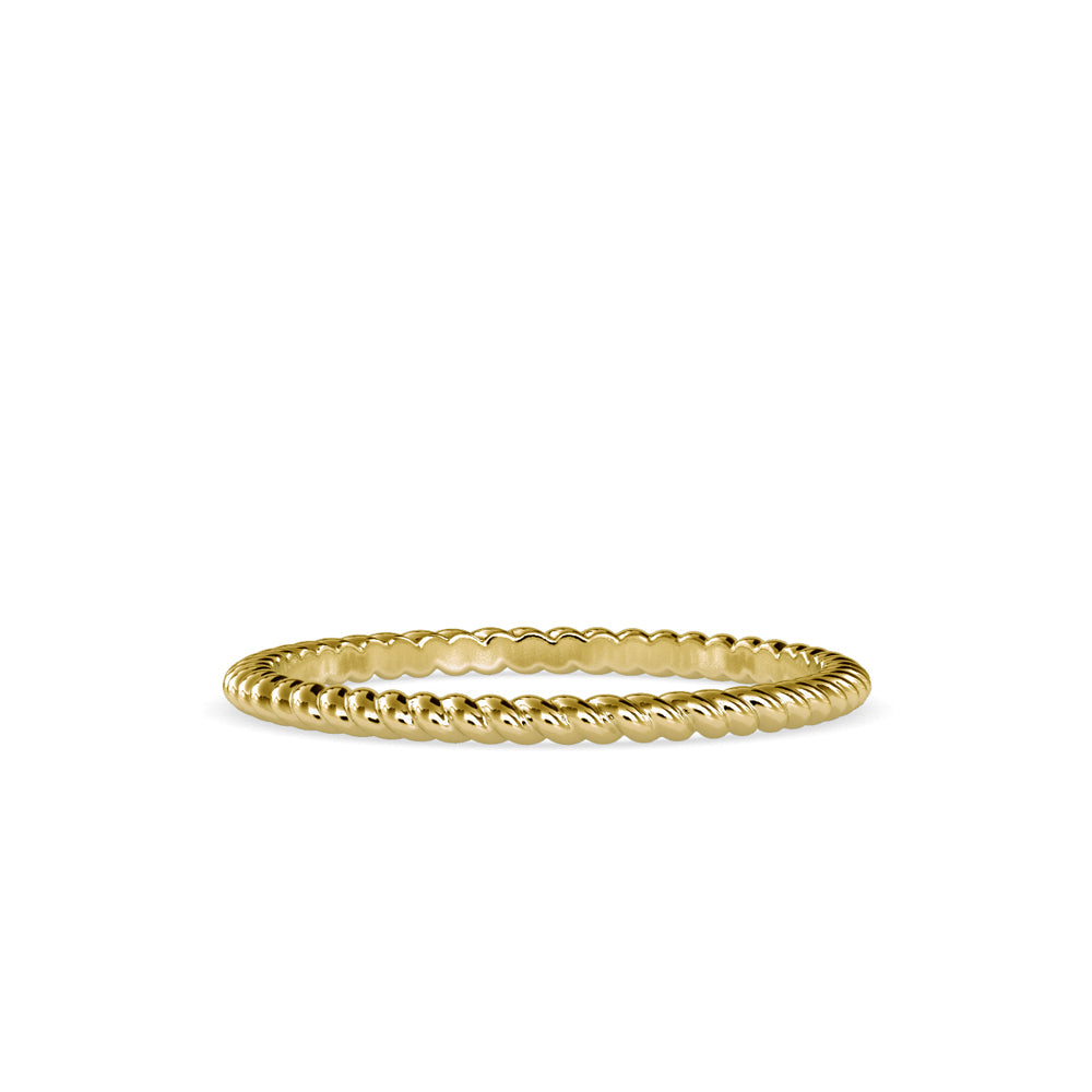 SKU: 0089 (14K) Petite Rope Ring in Rose Gold.