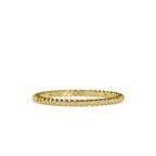SKU: 0089 (14K) Petite Rope Ring in Rose Gold.