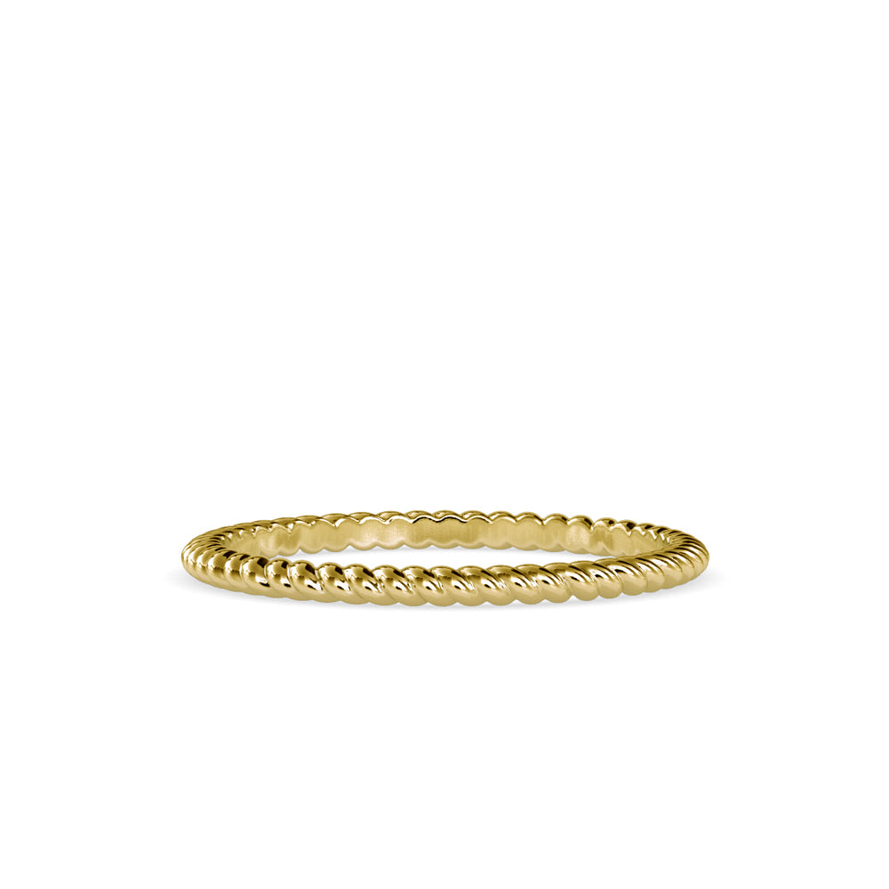 SKU: 0089 (14K) Petite Rope Ring in Rose Gold.
