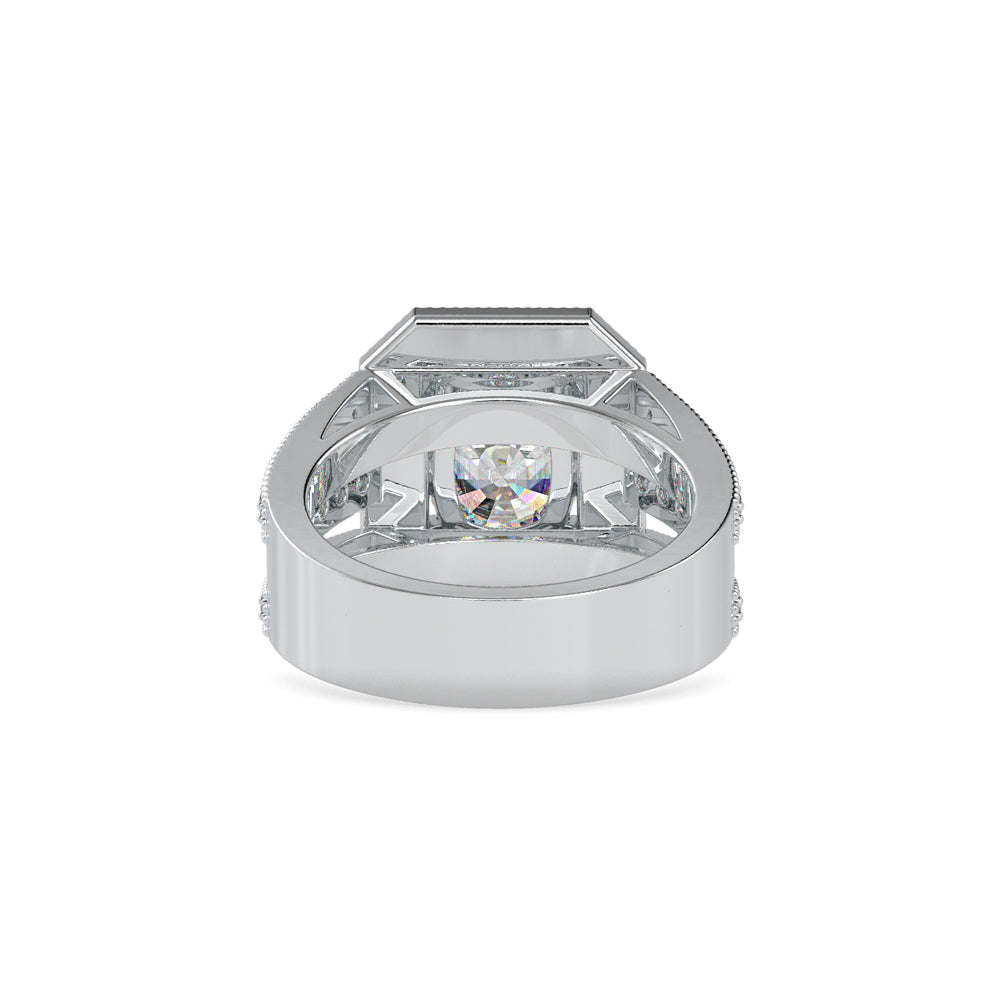 SKU: 0091 (18K) Cushion Halo Triple Split Shank Engagment Ring in Rose Gold.