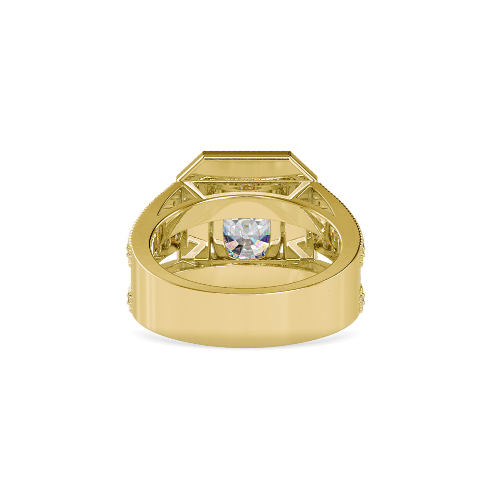 SKU: 0091 (14K) Cushion Halo Triple Split Shank Engagment Ring in Rose Gold.