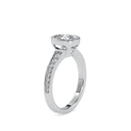SKU: 0092 (22K) Elongated Cushion Bezel Solitaire Engagment Ring in Rose Gold.
