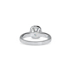 SKU: 0092 (14K) Elongated Cushion Bezel Solitaire Engagment Ring in Rose Gold.