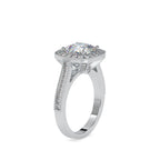 SKU: 0094 (22K) Vintage-Inspired Cushion Halo Engagment Ring in Rose Gold.