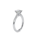 SKU: 0095 (14K) Two-Tone Solitaire Ring in Rose Gold.
